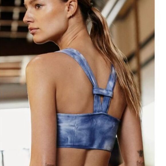 NWT Free People On The Radar Tie Dye Yoga Sports Bra in Blue Size: XS/S - Picture 9 of 12